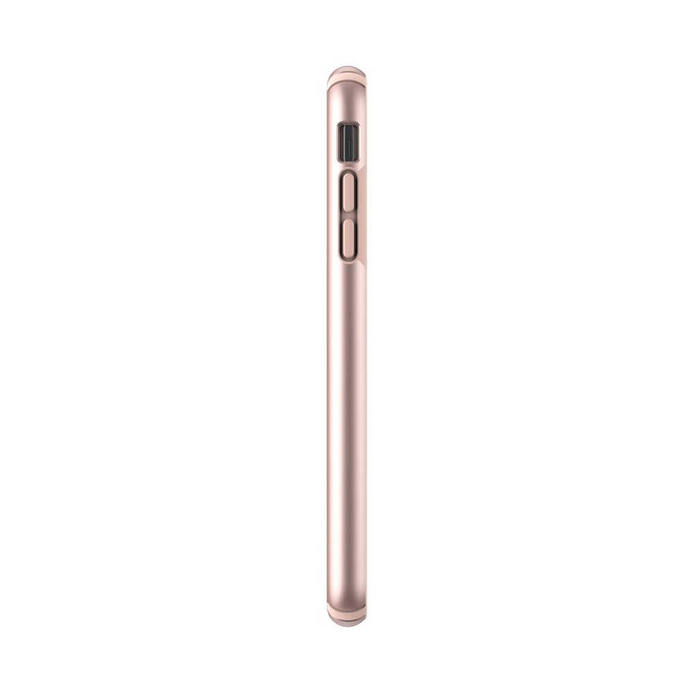 Left View: Speck - Presidio Metallic Case for Apple® iPhone® XS Max - Rose Gold Metallic/Dahlia Peach