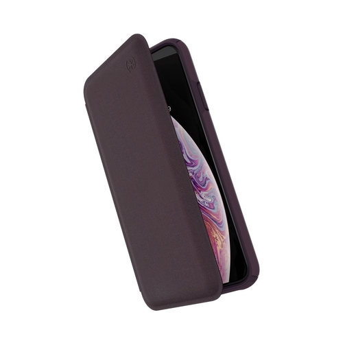 Speck - Presidio Folio Case for Apple® iPhone® XS Max - Vintage Purple/Veronica Purple