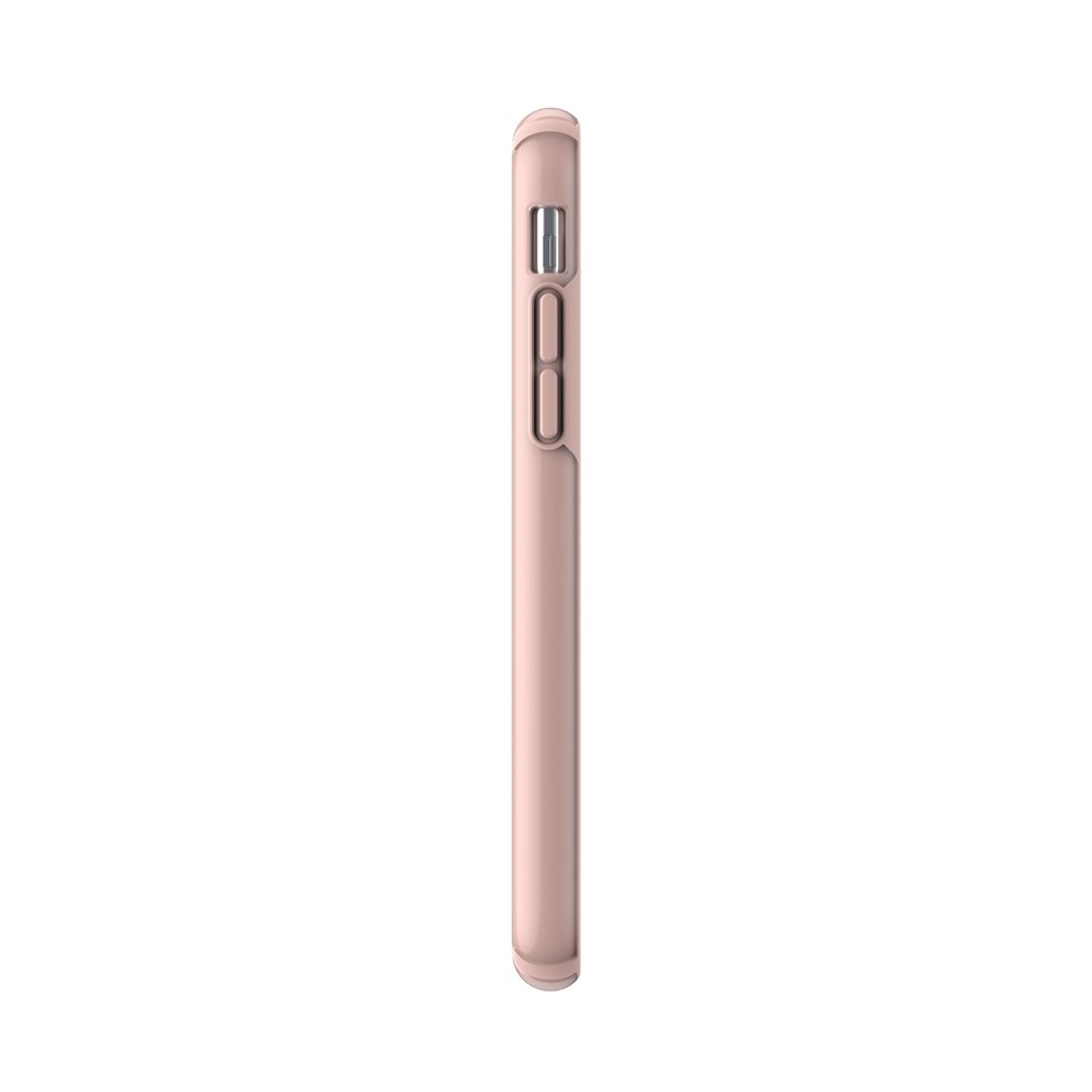 Left View: Speck - Presidio Show Case for Apple® iPhone® X and XS - Clear/Rose Gold
