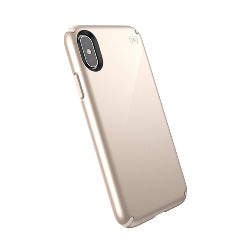 Speck - Presidio Metallic Case for Apple® iPhone® X and XS - Nude Gold/Nude Gold Metallic