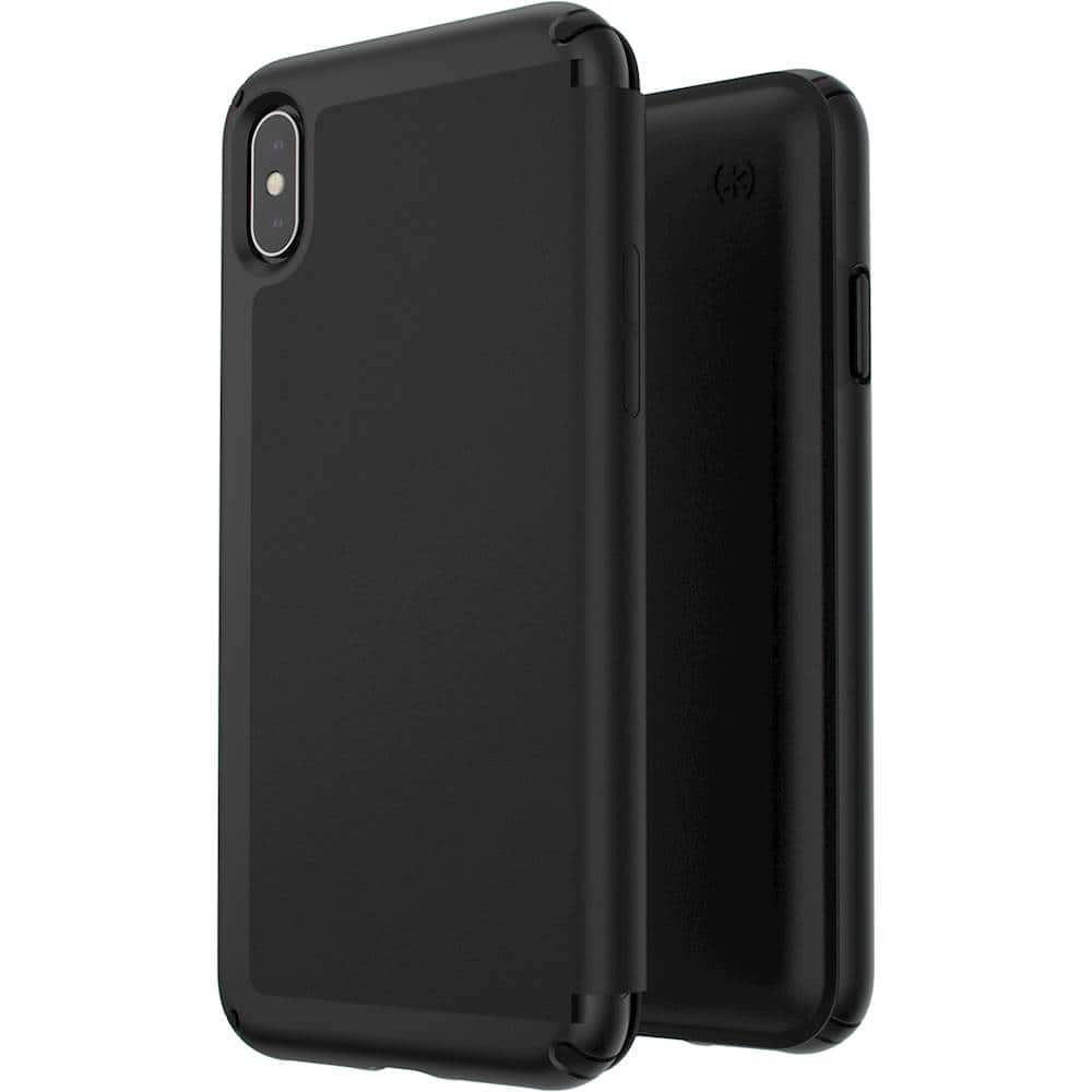 Alt View Zoom 11. Speck - Presidio Folio LEATHER Case for Apple® iPhone® XS Max - Black.