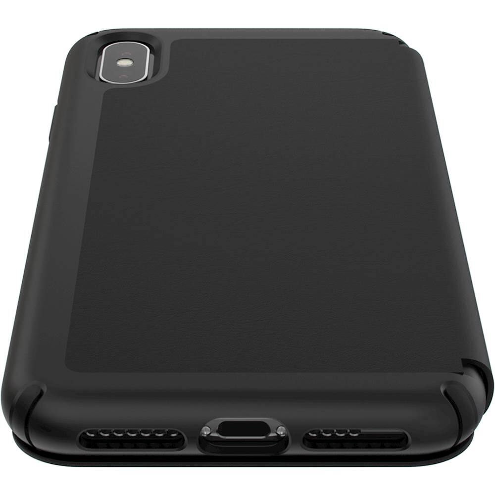 Alt View Zoom 13. Speck - Presidio Folio LEATHER Case for Apple® iPhone® XS Max - Black.