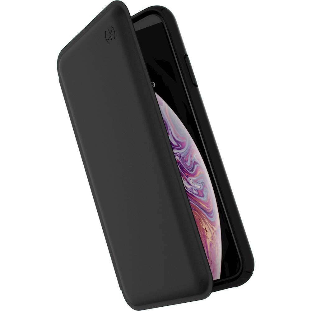 Alt View Zoom 16. Speck - Presidio Folio LEATHER Case for Apple® iPhone® XS Max - Black.