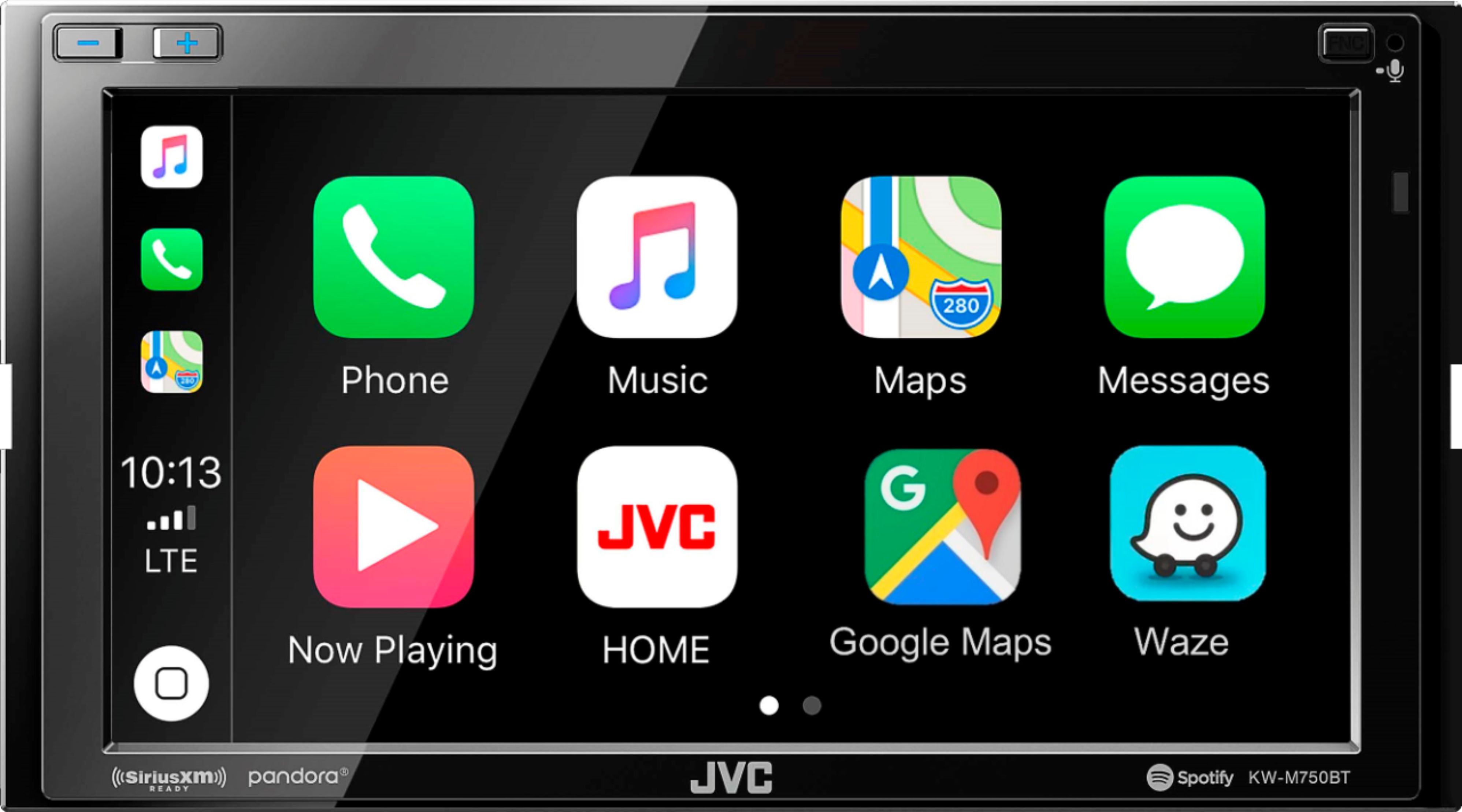 JVC 6.8" Android Auto/Apple® CarPlay™ Built-in Bluetooth In-Dash Digital Media Receiver Black -