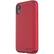 Front. Speck - Presidio Folio LEATHER Case for Apple® iPhone® XR - Garnet Red/Rouge Red/Currant Jam Red.