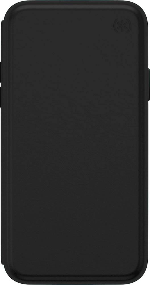 Front. Speck - Presidio Folio LEATHER Case for Apple® iPhone® X and XS - Black.