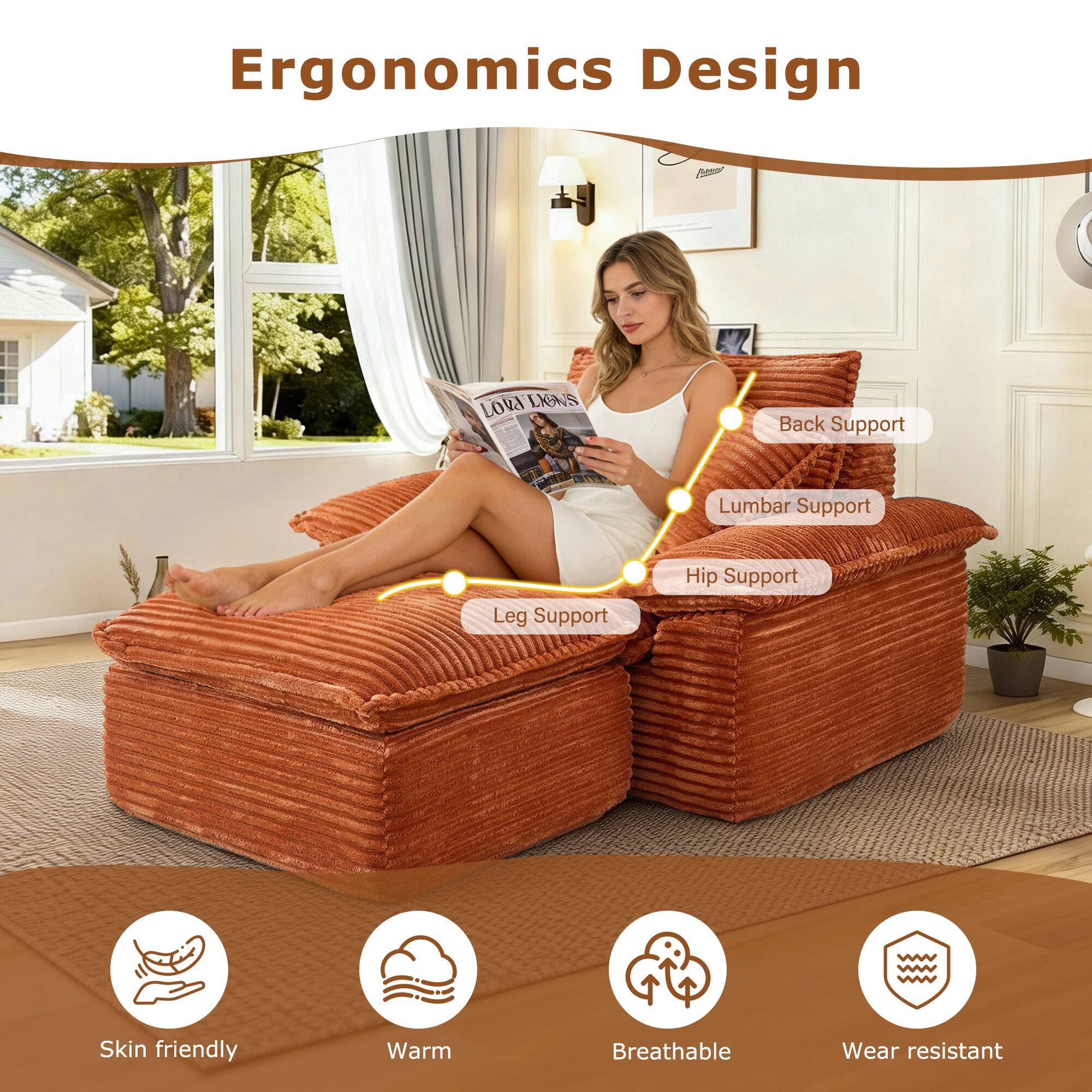 Ergonomics Design

- Back Support
- Lumbar Support
- Hip Support
- Leg Support

Skin friendly
Warm
Breathable
Wear resistant