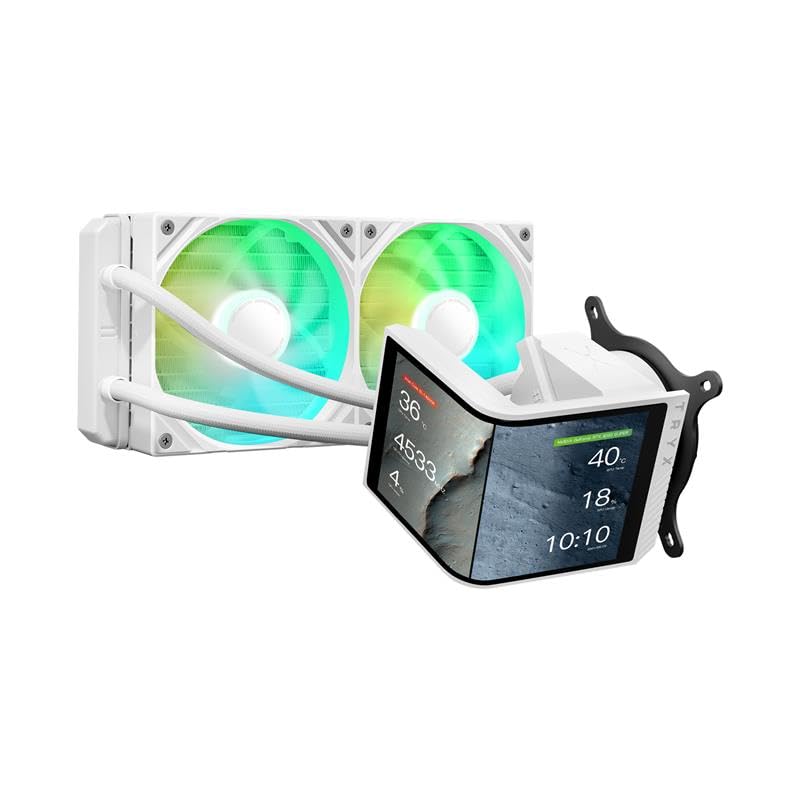 TRYX L P240L AM2M G0W PANORAMA SE 240 ARGB 240mm AIO Rotatable MOLED ...
