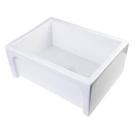 Alfi - brand 24 Arched Apron Thick Wall Fireclay Single Bowl Farm Sink - White