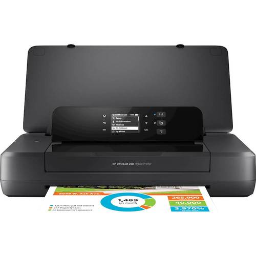 HP - Refurbished OfficeJet 200 Mobile Inkjet Printer - Black-Front_Standard 