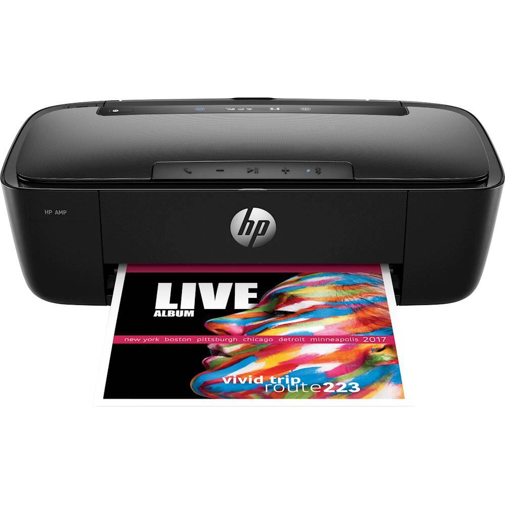 Front Zoom. HP - Refurbished AMP 100 Wireless Instant Ink Ready Printer - Black.