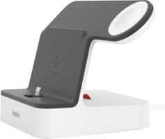 Belkin - PowerHouse Charging Dock for iPhone® and Apple Watch - White - Front_Zoom