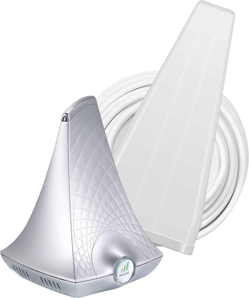 Angle View: SureCall - Flare 3.0 Cell Phone Signal Booster - Silver