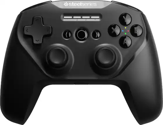 Front. SteelSeries - Stratus Duo Wireless Gaming Controller for Windows, Chromebooks, Android, and Select VR Headsets - Black.