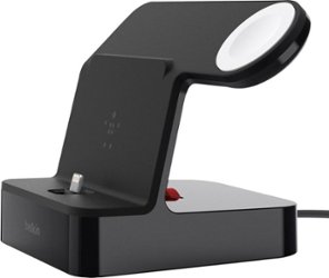 Belkin - PowerHouse Charging Dock for iPhone and Apple Watch - Black - Front_Zoom