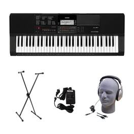 Casio - Full-Size Keyboard with 61 Velocity-Sensitive Keys - Black