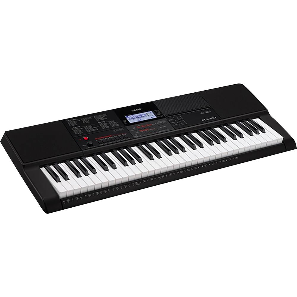 Left. Casio - Full-Size Keyboard with 61 Velocity-Sensitive Keys - Black.