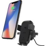 Front Zoom. iOttie - Easy One Touch Qi Wireless Fast Charge Air Vent Car Mount for Select Cell Phones - Black.