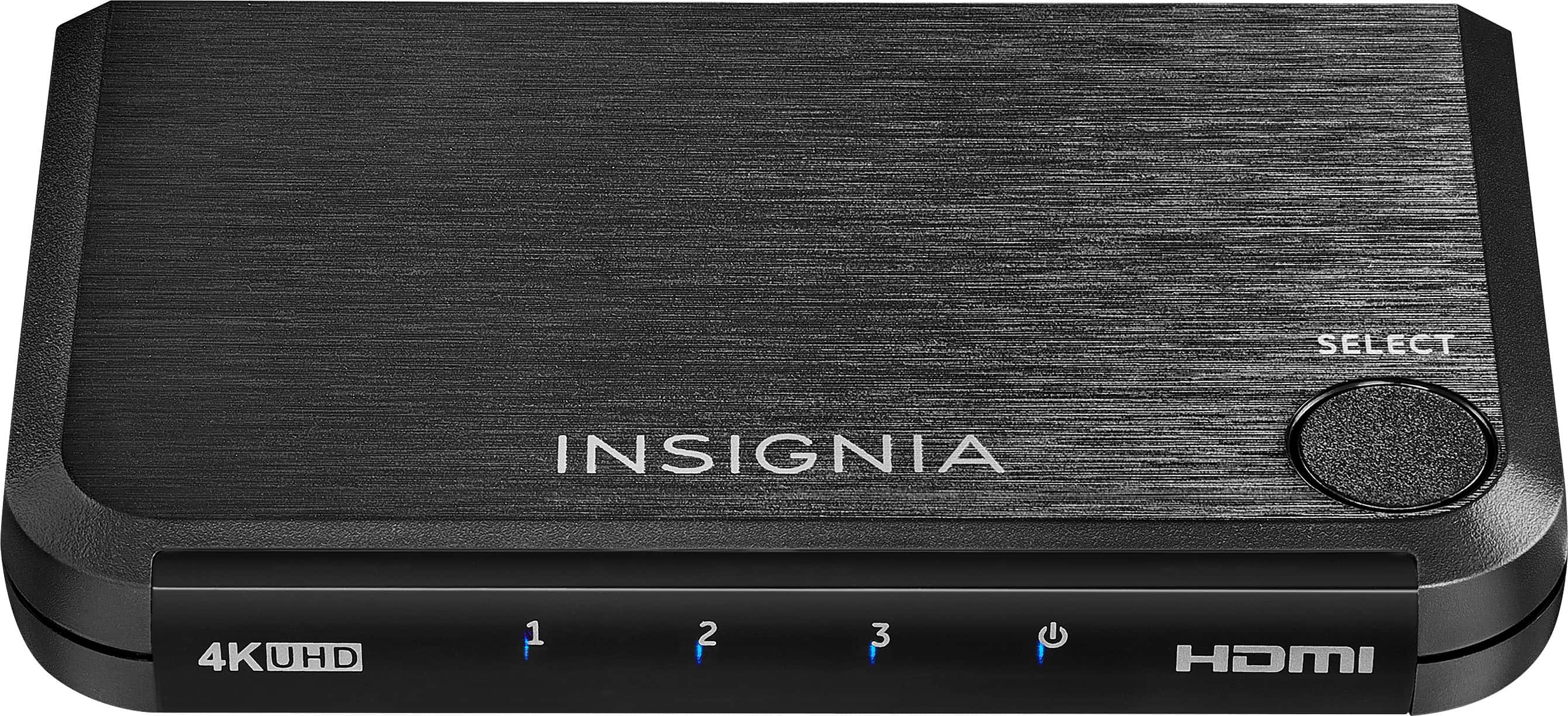 Left. Insignia™ - 3-Port HDMI Switch with 4K 60Hz and HDR Pass-Through - Black.