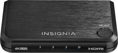 Insignia™ - 3-Port HDMI Switch with 4K 60Hz and HDR Pass-Through - Black - Front_Zoom