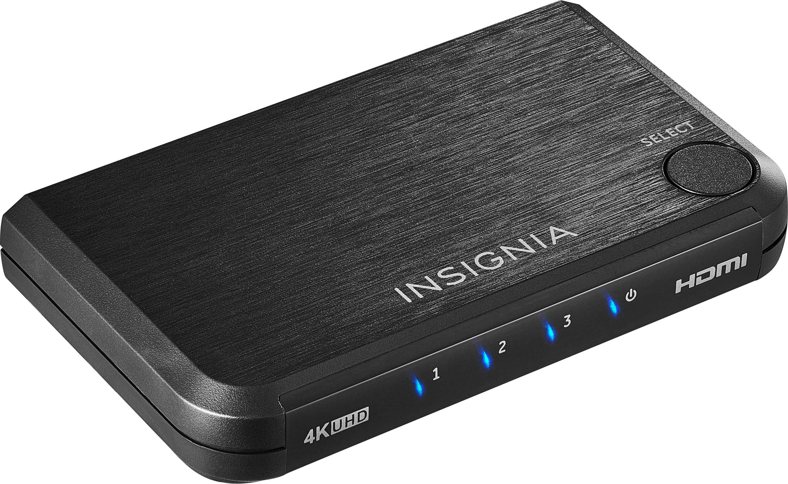 Angle. Insignia™ - 3-Port HDMI Switch with 4K 60Hz and HDR Pass-Through - Black.