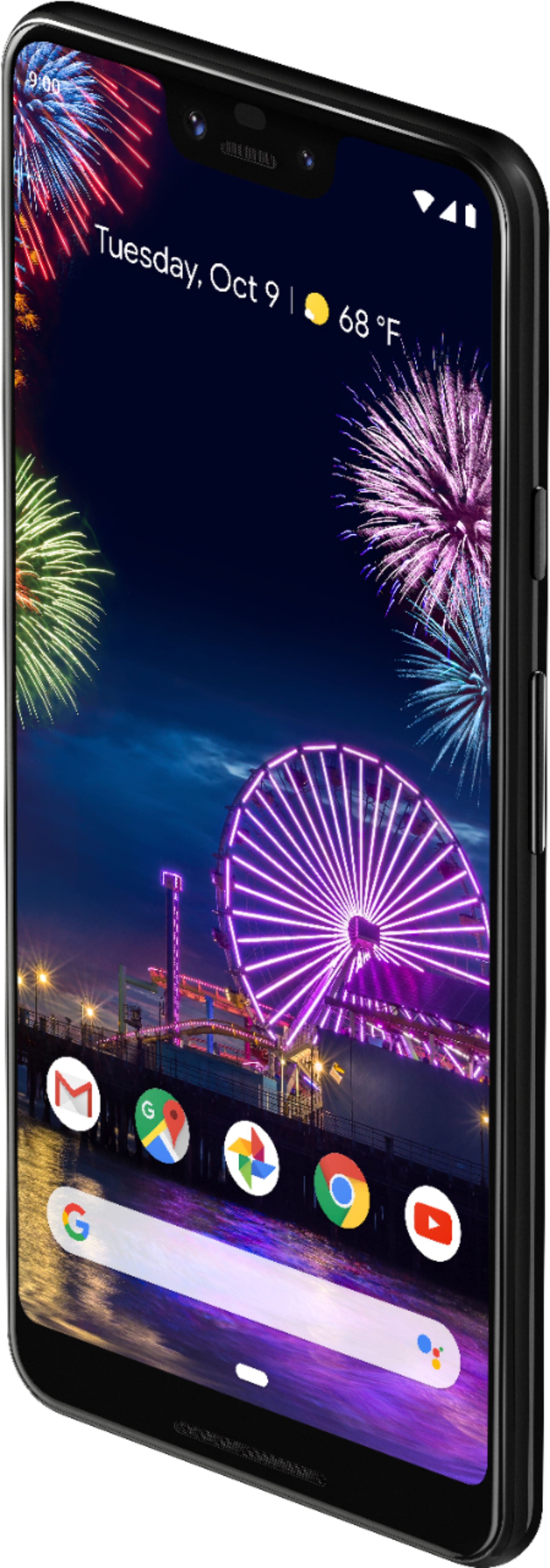 Left. Google - Pixel 3 XL - 64GB (Unlocked) - Just Black.