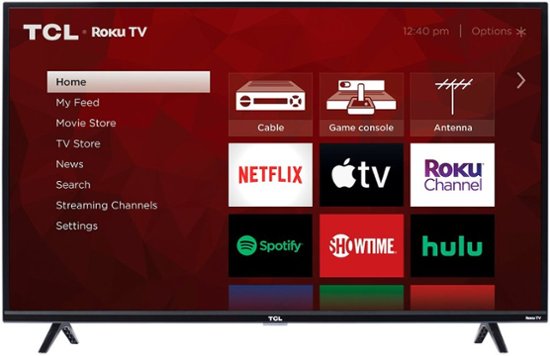 Front Zoom. TCL - 55" Class 4 Series LED 4K UHD Smart Roku TV.