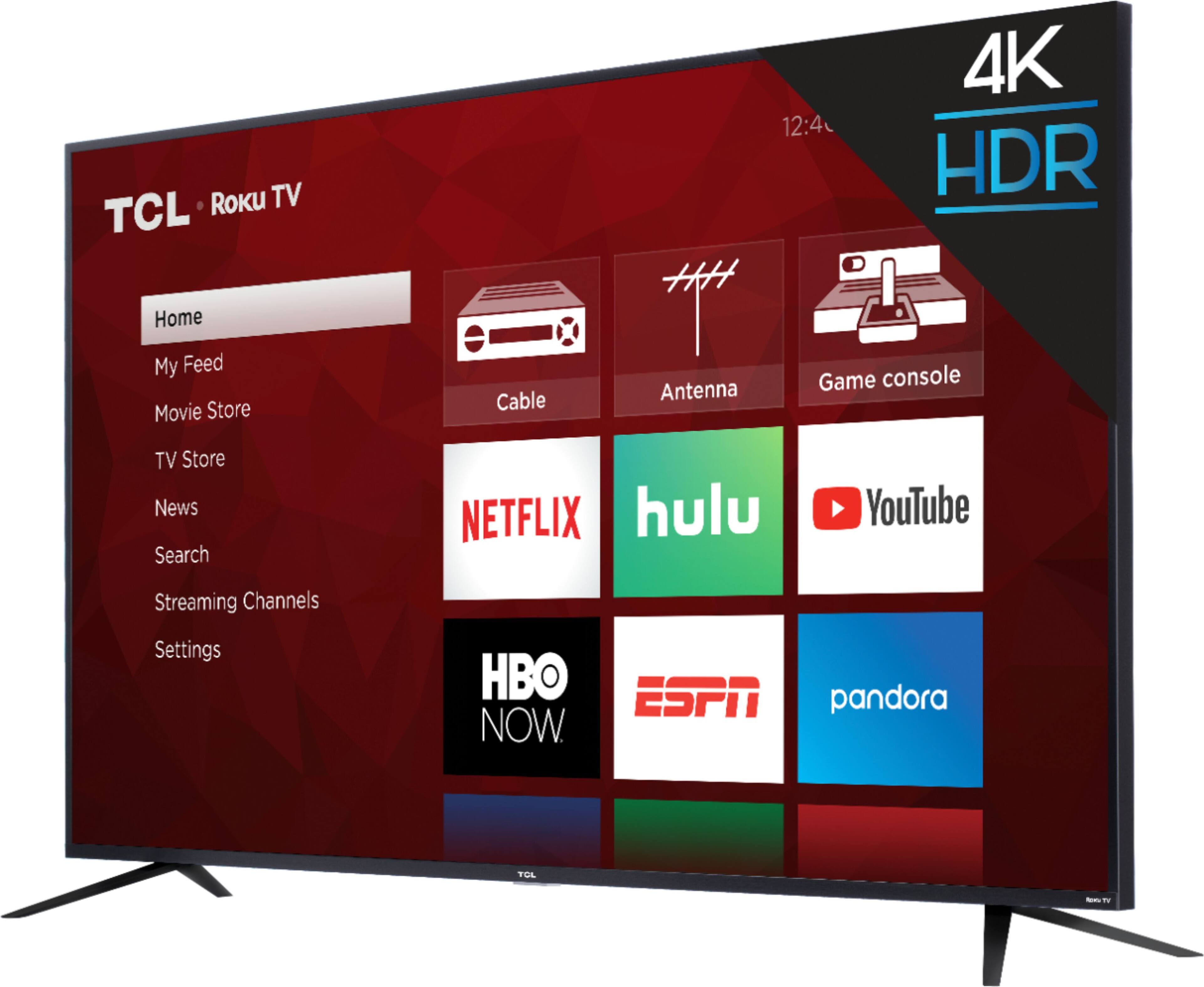 Alt View 13. TCL - 75" Class 4 Series LED 4K UHD Smart Roku TV - Black.