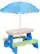 Angle. Little Tikes - Easy Store Jr. Play Table with Umbrella - Blue/Green.