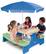Alt View 12. Little Tikes - Easy Store Picnic Table with Umbrella - Blue/Green.