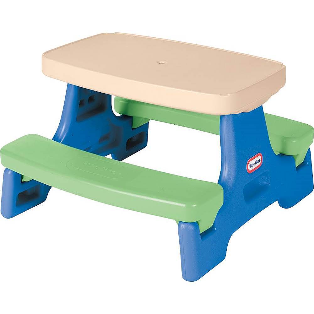 Angle View: Little Tikes - Easy Store Jr. Play Table - Blue/Green