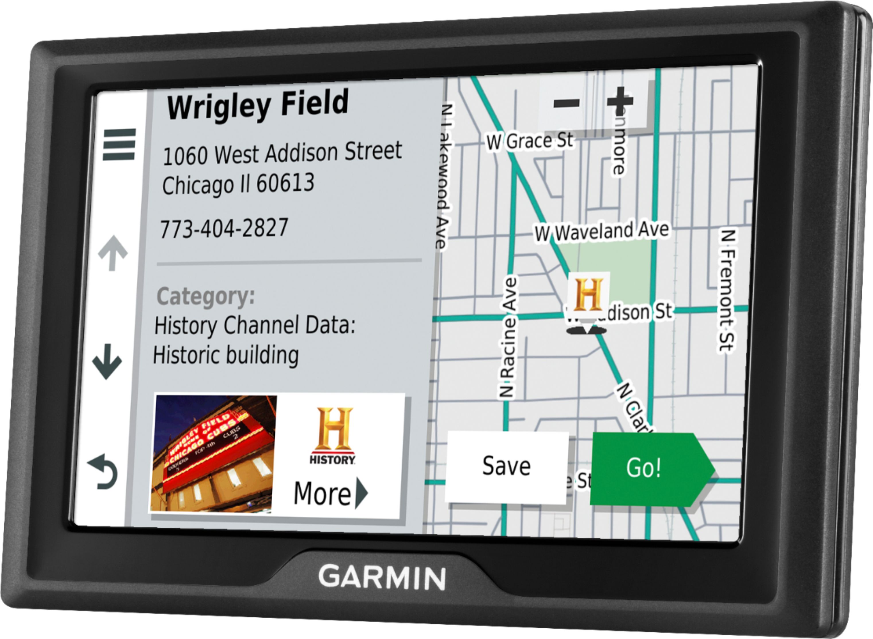Left View: Garmin Drive 52 and Traffic, GPS Navigator with 5” Display Simple