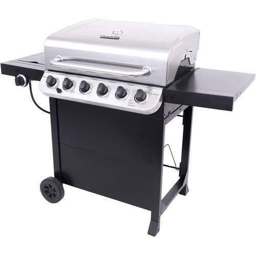 Char-Broil - Performance Series 6-Burner Gas Grill - Stainless Steel/Black