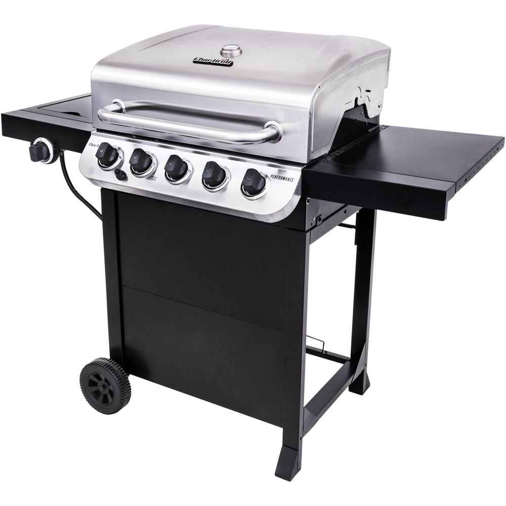 Stainless/Black Char-Broil 463373319 Performance 5-Burner Cart Style Gas Grill 