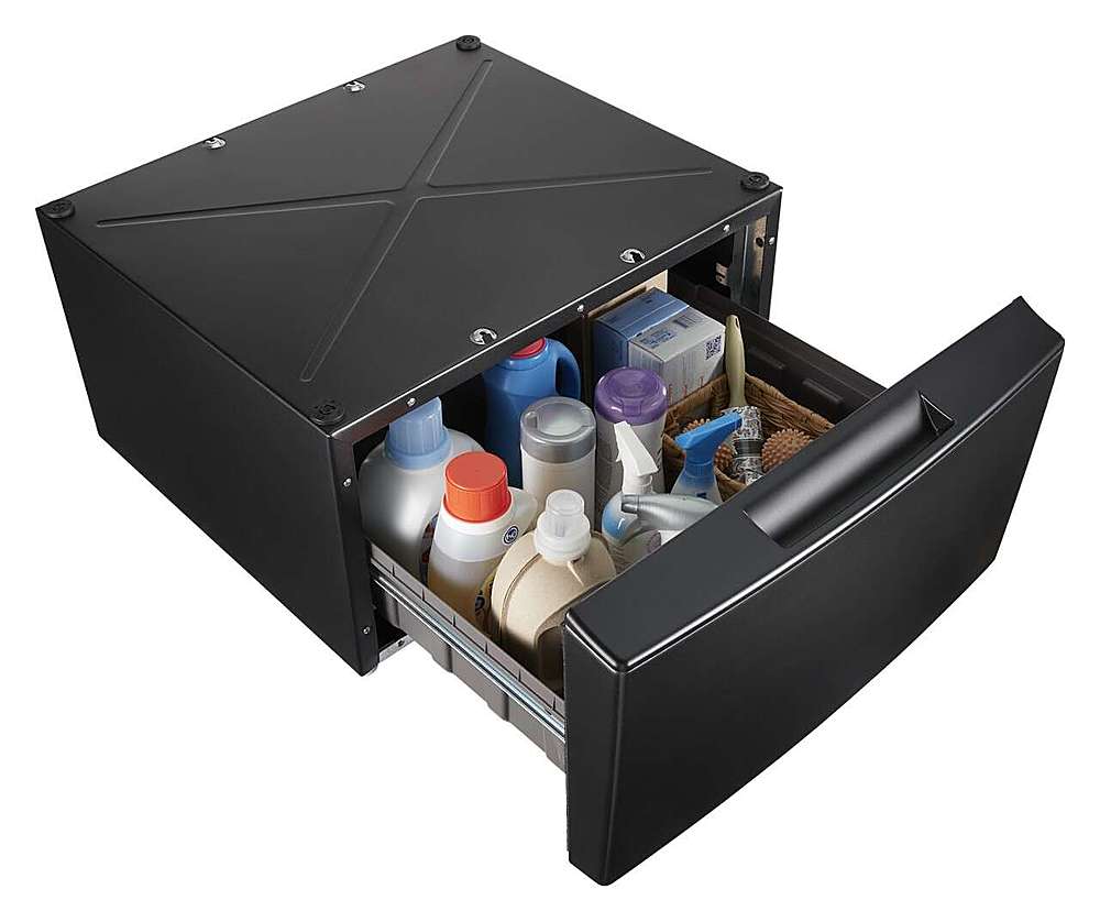 Alt View 13. Whirlpool - Washer/Dryer Laundry Pedestal with Storage Drawer - Black Shadow.