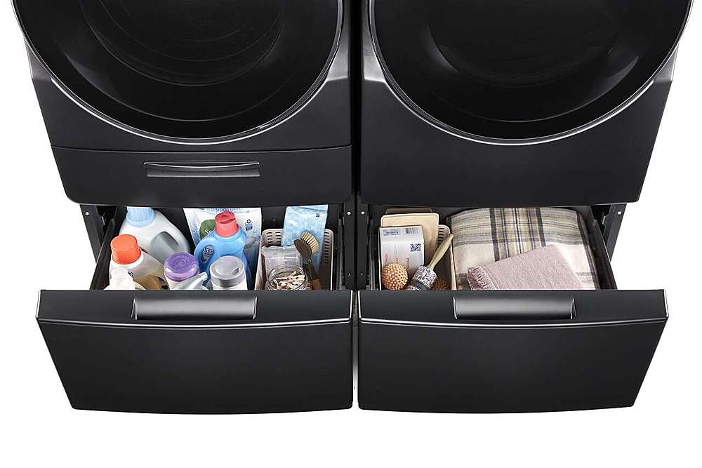 Alt View 18. Whirlpool - Washer/Dryer Laundry Pedestal with Storage Drawer - Black Shadow.