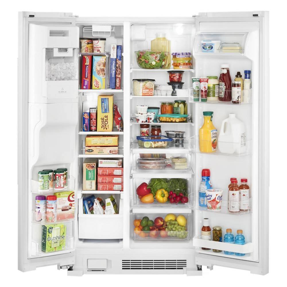 Alt View 1. Maytag - 24.5 Cu. Ft. Side-by-Side Refrigerator - White.