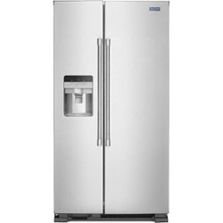 Maytag - 24.5 Cu. Ft. Side-by-Side Refrigerator - Stainless Steel - Front_Zoom