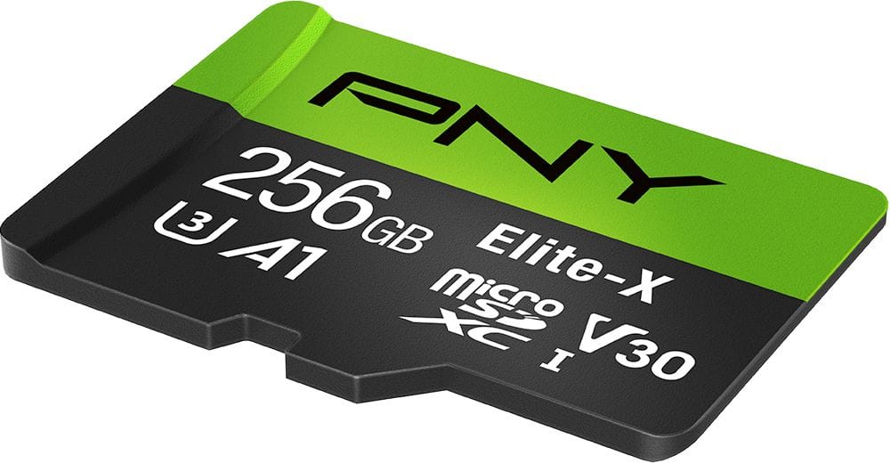 Alt View 12. PNY - 256GB Elite-X Class 10 U3 V30 microSDXC Flash Memory Card - Black.