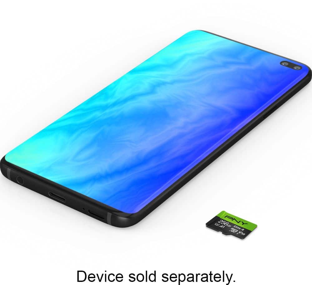 Alt View 20. PNY - 256GB Elite-X Class 10 U3 V30 microSDXC Flash Memory Card - Black.