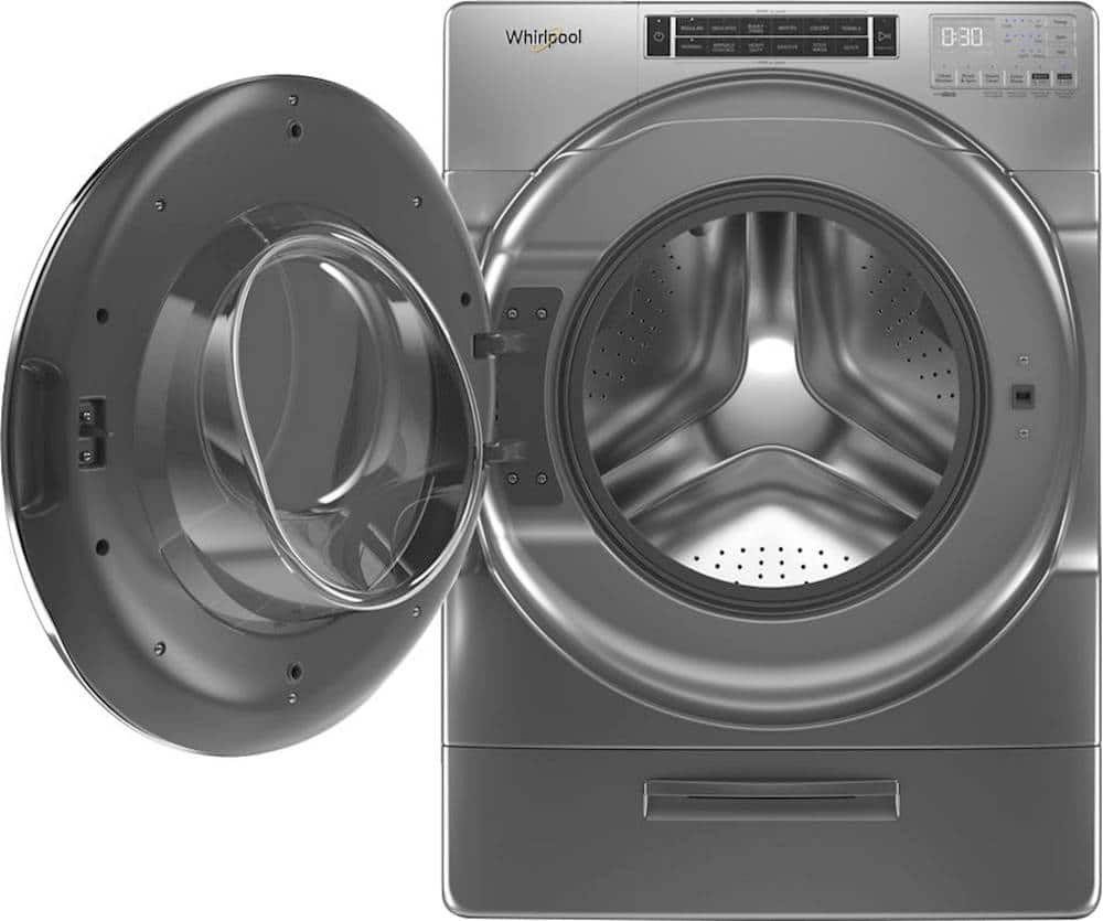 Alt View 11. Whirlpool - 4.3 Cu. Ft. High Efficiency Stackable Front Load Washer with Load & Go XL Dispenser - Gray.
