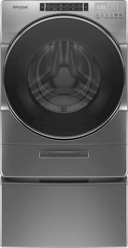 Alt View 5. Whirlpool - 4.3 Cu. Ft. High Efficiency Stackable Front Load Washer with Load & Go XL Dispenser - Gray.