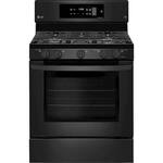 LG - 5.4 Cu. Ft. Self-Cleaning Freestanding Gas Convection Range - PrintProof Matte Black Stainless Steel - Front_Standard