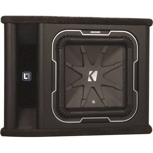 KICKER - L7 12" Dual-Voice-Coil 2-Ohm Subwoofer with Enclosure - Balck