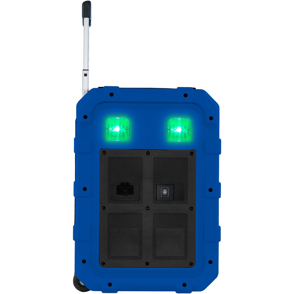 Back View: Samson Expedition XP106 Portable PA System with Wired Handheld Mic & Bluetooth