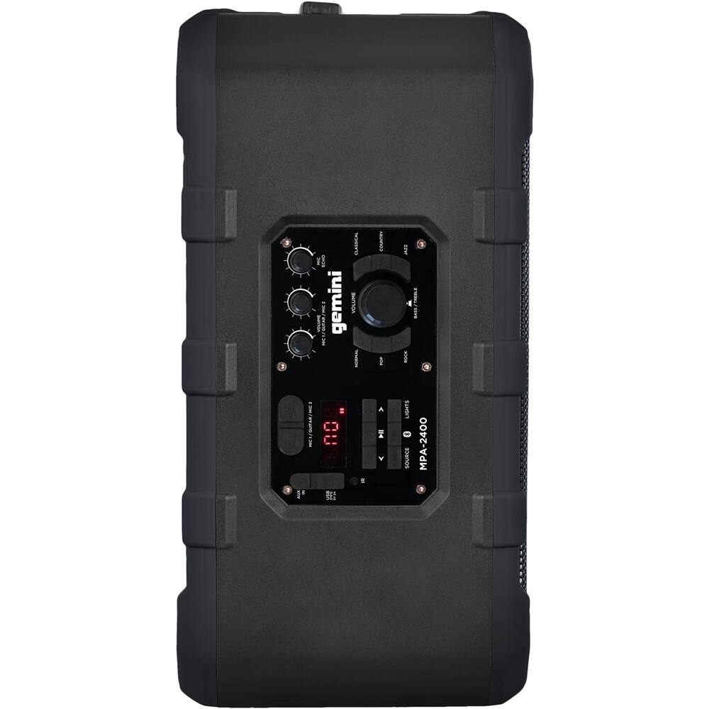 Angle. Gemini - 10" 240W Powered Wireless 2-Way Outdoor Speaker (Each) - Gray.