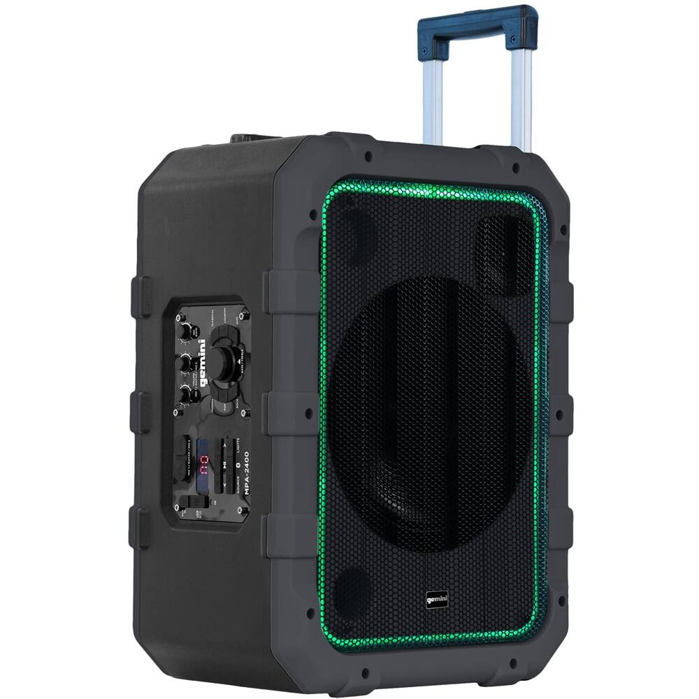 Left. Gemini - 10" 240W Powered Wireless 2-Way Outdoor Speaker (Each) - Gray.