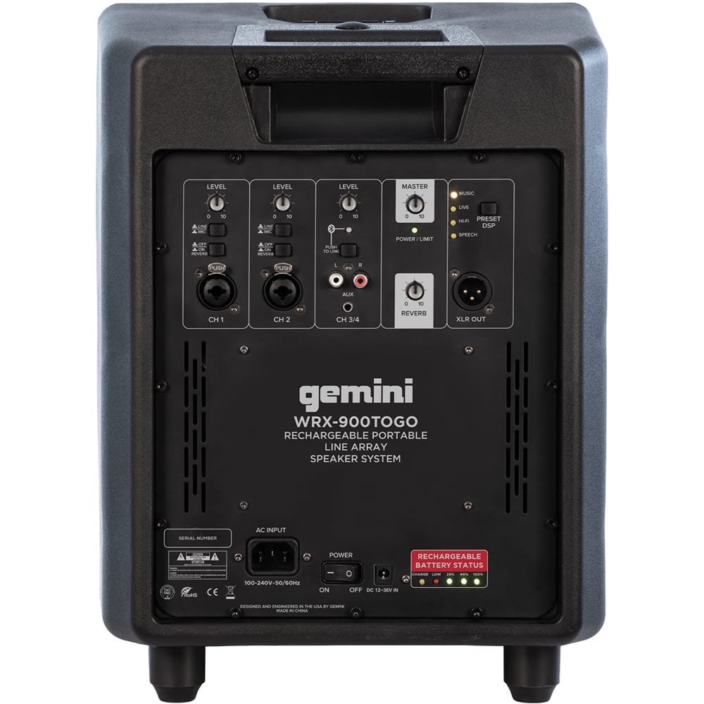 Best Buy Gemini 2400W 2Way PA Speaker Black WRX900TOGO