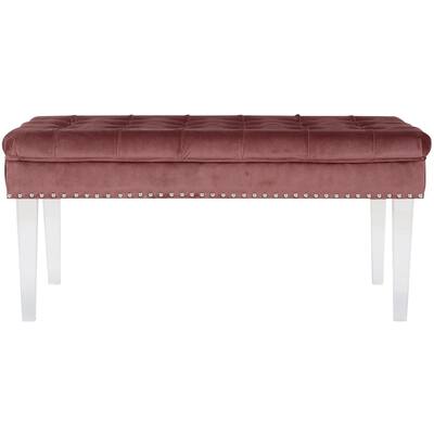 Noble House - WYSOX Acrylic / Plywood Bench Ottoman - Blush