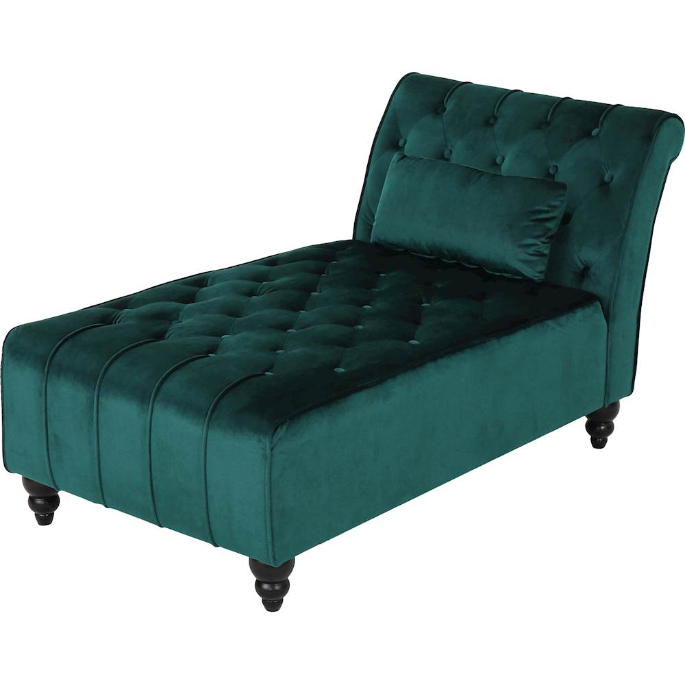 Left View: Noble House - Woodruff Chaise Lounge - Dark Teal